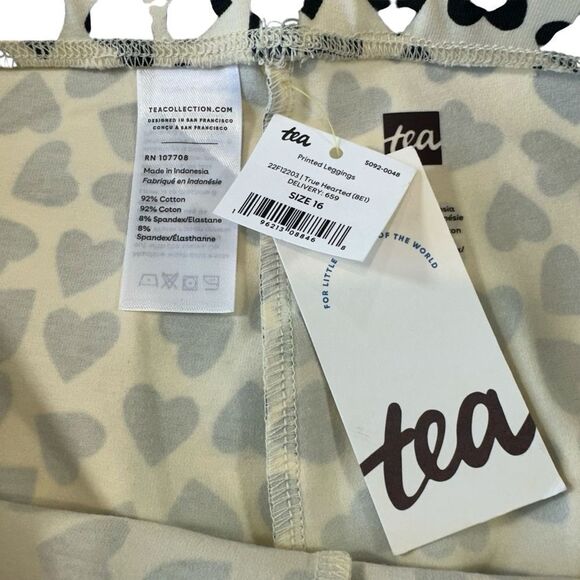 NEW Tea Girl' Heart Leggings, 16 - Picture 3 of 7
